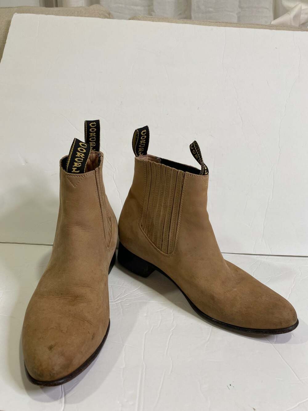 Corcel Brown Leather Ankle Boots Men's Size 7.5 Made In Mexico Leather Bottom
